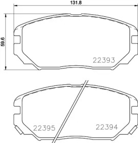 HELLA PAGID 8db355024891 -  Комплект тормозных колодок, дисковый тормоз